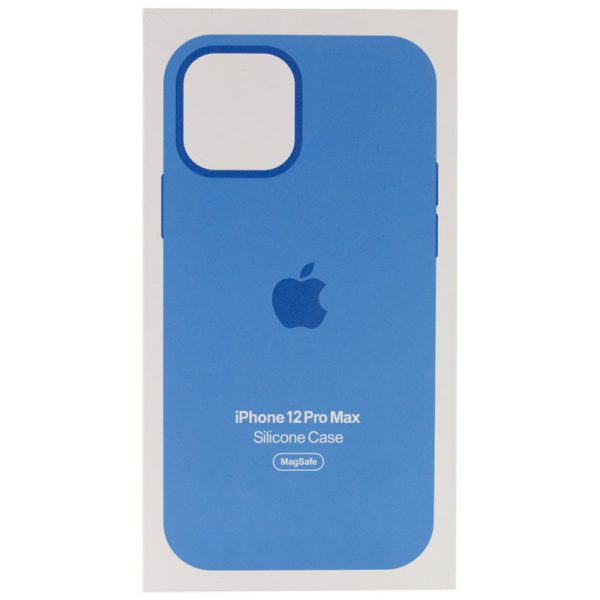 Чохол для iPhone 12 Pro Max Синій Silicone case full with Magsafe and Animation - Зображення 5