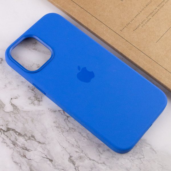 Чохол для iPhone 12 Pro Max Синій Silicone case full with Magsafe and Animation - Зображення 7