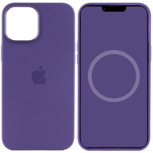 Чохол для iPhone 12 Pro Max Фіолетовий Silicone case full with Magsafe and Animation