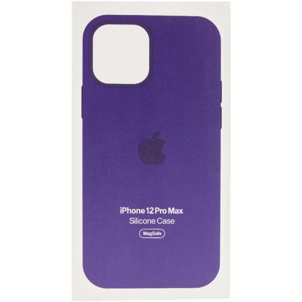 Чохол для iPhone 12 Pro Max Фіолетовий Silicone case full with Magsafe and Animation - Зображення 5