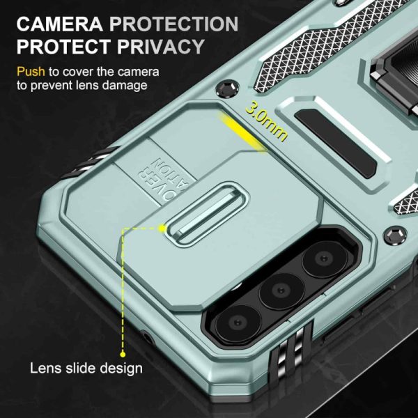 Ударостійкий чохол для Samsung Galaxy A23 4G Зелений Camshield Army Ring - Зображення 6