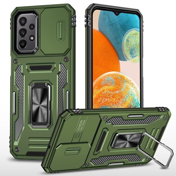 Ударостійкий чохол для Samsung Galaxy A23 4G Оливковий Camshield Army Ring