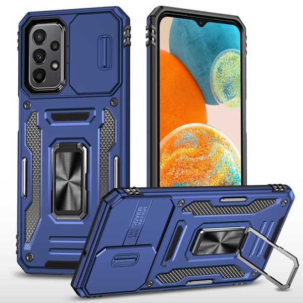 Ударостійкий чохол для Samsung Galaxy A23 4G Синій Camshield Army Ring