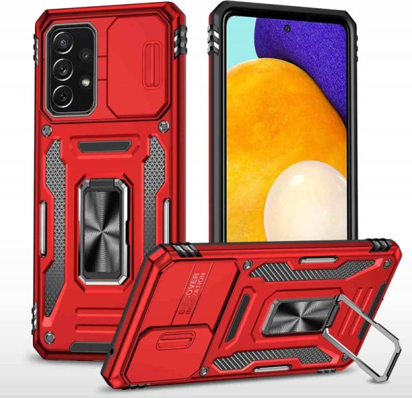 Ударостійкий чохол для Samsung Galaxy A33 5G Червоний Camshield Army Ring