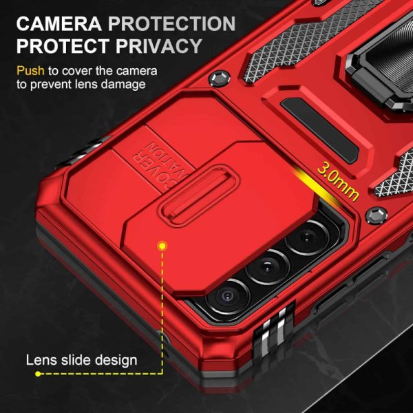 Ударостійкий чохол для Samsung Galaxy A33 5G Червоний Camshield Army Ring - Зображення 6