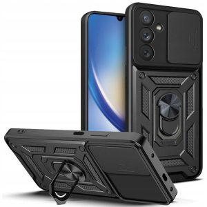 Ударостійкий чохол для Samsung Galaxy M35 5G Чорний Camshield Serge Ring