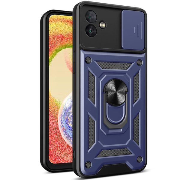 Ударостійкий чохол для Samsung Galaxy A04e Синій Camshield Serge Ring