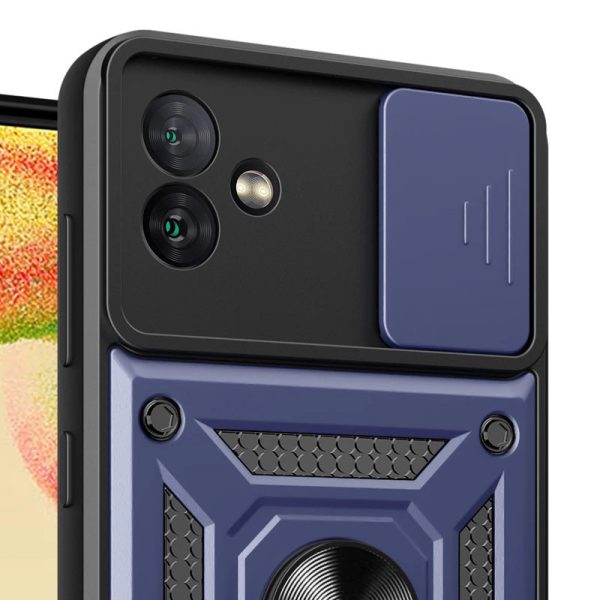 Ударостійкий чохол для Samsung Galaxy A04e Синій Camshield Serge Ring - Зображення 2