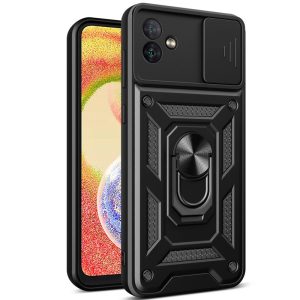 Ударостійкий чохол для Samsung Galaxy A04e Чорний Camshield Serge Ring