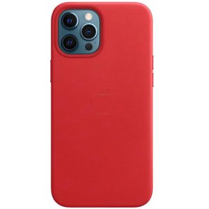 Шкіряний чохол для Apple iPhone 12 Pro / 12 Червоний Leather Case with MagSafe and Animation