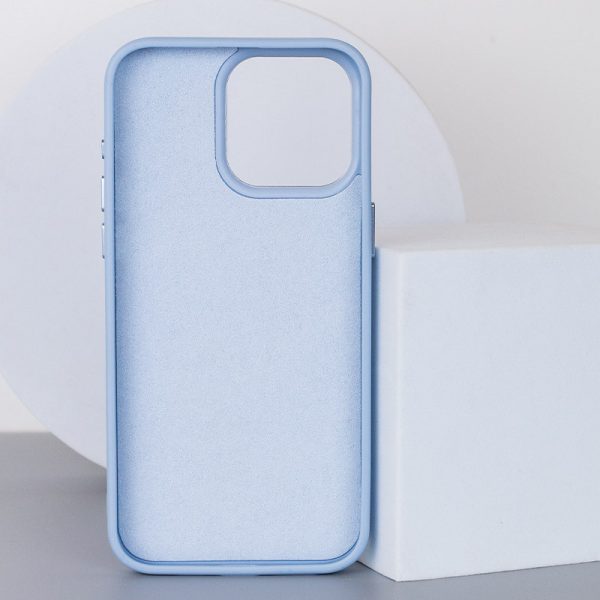 Шкіряний чохол для Apple iPhone 12 Pro Max Блакитний Bonbon Leather Metal Style with MagSafe - Зображення 2