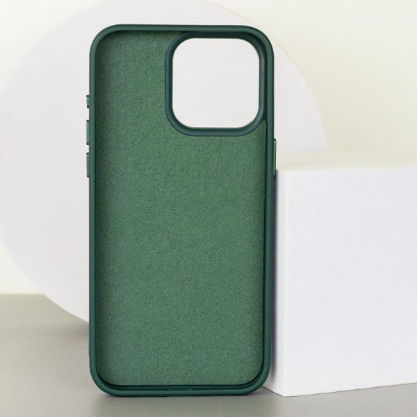 Шкіряний чохол для Apple iPhone 12 Pro Max Зелений Bonbon Leather Metal Style with MagSafe - Зображення 2