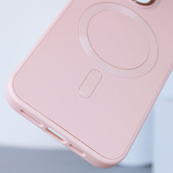 Шкіряний чохол для Apple iPhone 12 Pro Max Рожевий Bonbon Leather Metal Style with MagSafe - Зображення 4