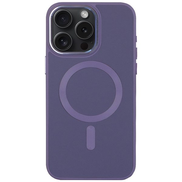 Шкіряний чохол для Apple iPhone 12 Pro Max Сірий Bonbon Leather Metal Style with MagSafe