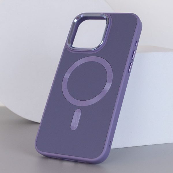 Шкіряний чохол для Apple iPhone 12 Pro Max Сірий Bonbon Leather Metal Style with MagSafe - Зображення 3