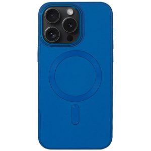 Шкіряний чохол для Apple iPhone 12 Pro Max Синій Bonbon Leather Metal Style with MagSafe