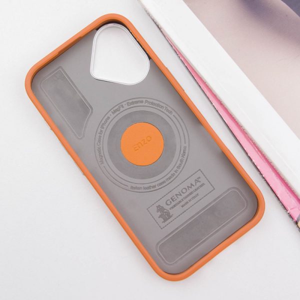 Чохол для iPhone 16 Plus Коричневий PC+Leather SGP with MagSafe - Зображення 3