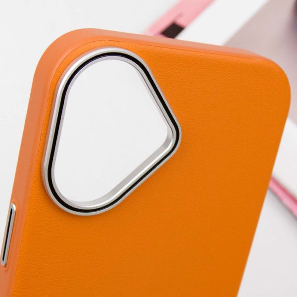 Чохол для iPhone 16 Plus Коричневий PC+Leather SGP with MagSafe - Зображення 4