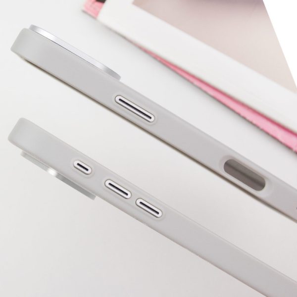 Чохол для iPhone 16 Plus Сірий PC+Leather SGP with MagSafe - Зображення 5