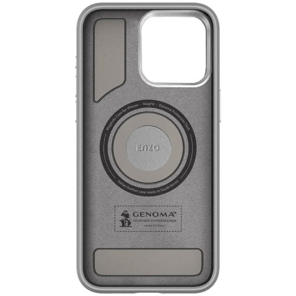 Чохол для iPhone 16 Pro Max Сірий PC+Leather SGP with MagSafe - Зображення 2