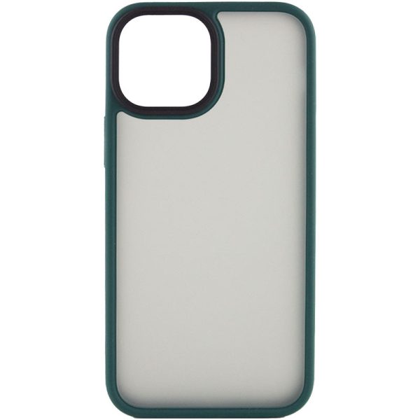 Чохол для iPhone 13 Зелений Metal Buttons