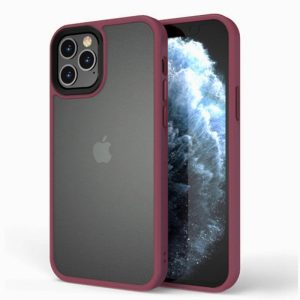 Чохол для iPhone 13 Pro Бордовий Metal Buttons