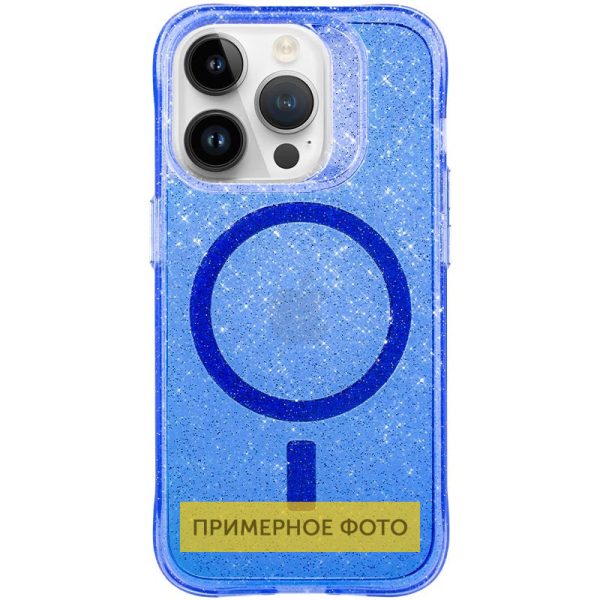 Чохол для iPhone 16 Синій TPU Radiance with MagSafe