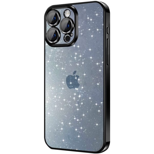 Чохол для iPhone 14 Pro Чорний TPU+PC Glittershine