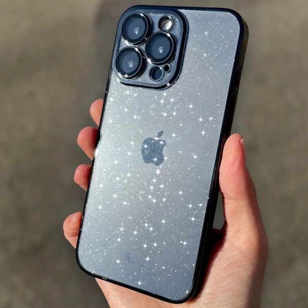 Чохол для iPhone 14 Pro Чорний TPU+PC Glittershine - Зображення 2