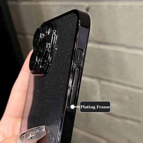 Чохол для iPhone 14 Pro Чорний TPU+PC Glittershine - Зображення 5