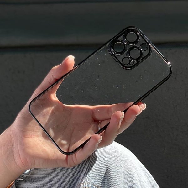 Чохол для iPhone 14 Pro Чорний TPU+PC Glittershine - Зображення 7