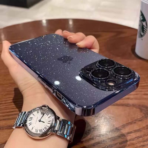 Чохол для iPhone 14 Pro Синій TPU+PC Glittershine - Зображення 3