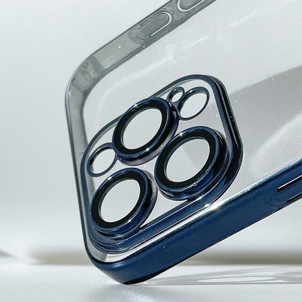 Чохол для iPhone 14 Pro Синій TPU+PC Glittershine - Зображення 5