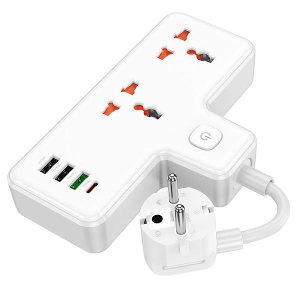 Зарядний пристрій Hoco AC12A Reise (PD30W/1C3A) +Socket - Зображення 3
