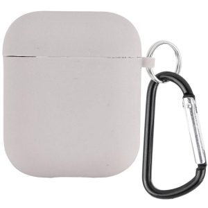 Силіконовий футляр для Airpods 1/2 з мікрофіброю