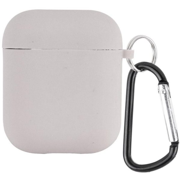 Силіконовий футляр для Airpods 1/2 з мікрофіброю