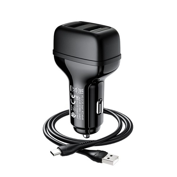 АЗП Hoco Z36 (2USB/2.4A) + Type-C - Зображення 4