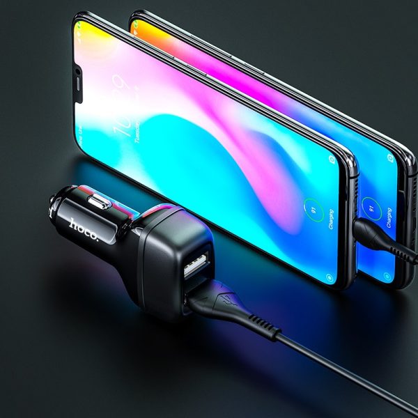 АЗП Hoco Z36 (2USB/2.4A) + Type-C - Зображення 5