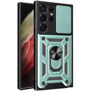 Ударостійкий чохол для Samsung Galaxy S25 Ultra Зелений Camshield Serge Ring