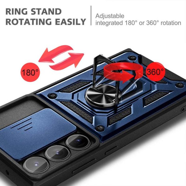 Ударостійкий чохол для Samsung Galaxy S25 Ultra Синій Camshield Serge Ring - Зображення 6