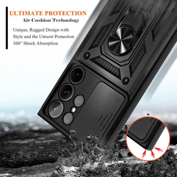 Ударостійкий чохол для Samsung Galaxy S25 Ultra Чорний Camshield Serge Ring - Зображення 5
