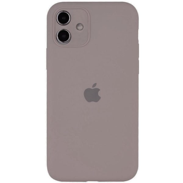 Чохол для iPhone 12 Сірий Silicone Case Full Camera Protective