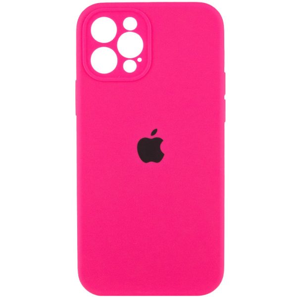 Чохол для iPhone 12 Pro Max Рожевий Silicone Case Full Camera Protective