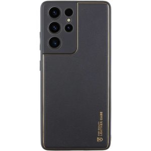 Шкіряний чохол для Samsung Galaxy S21 Ultra Чорний Xshield