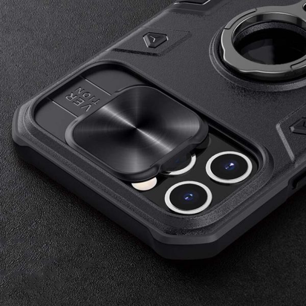 Чохол для iPhone 12 Pro Max Чорний Nillkin CamShield Armor (шторка на камеру) - Зображення 5