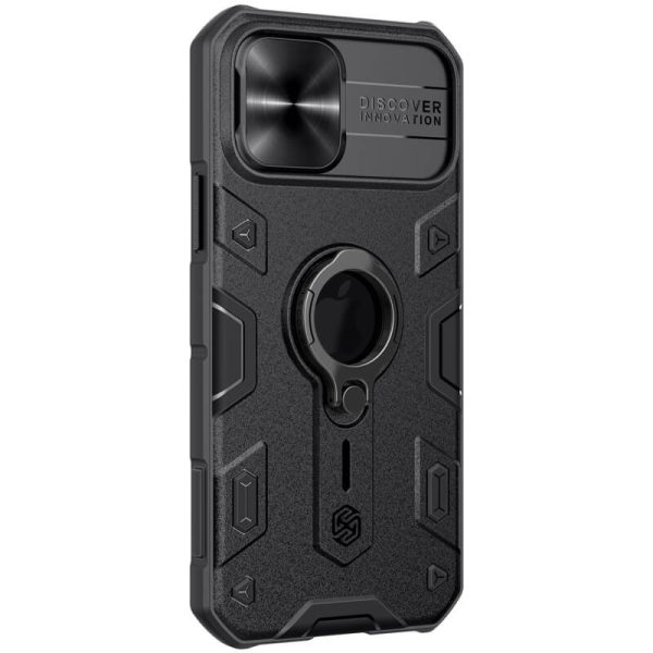 Чохол для iPhone 12 Pro Max Чорний Nillkin CamShield Armor (шторка на камеру) - Зображення 7