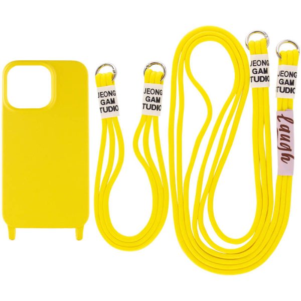 Чохол для iPhone 13 Pro Жовтий TPU two straps California