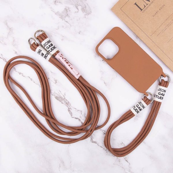 Чохол для iPhone 13 Pro Коричневий TPU two straps California - Зображення 6