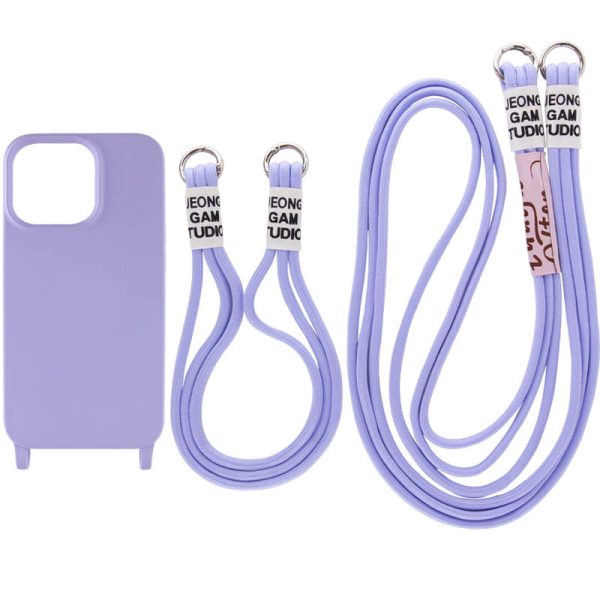 Чохол для iPhone 13 Pro Фіолетовий TPU two straps California