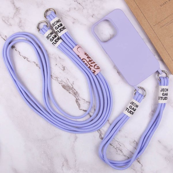 Чохол для iPhone 13 Pro Фіолетовий TPU two straps California - Зображення 6